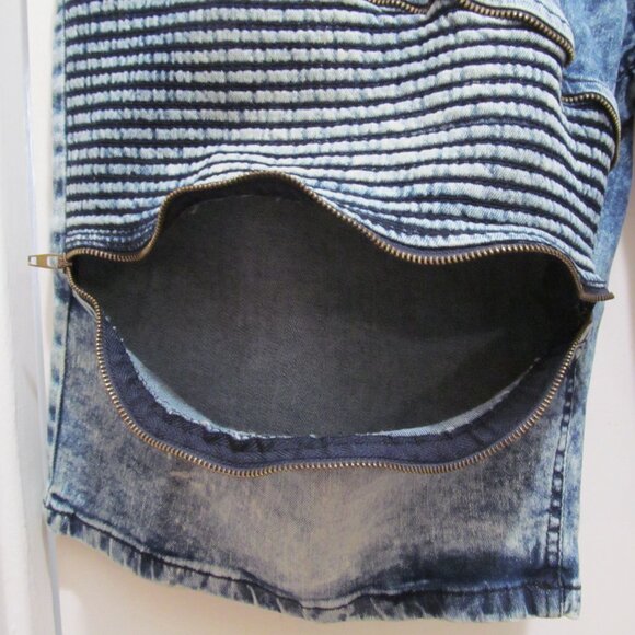 NWT Truth Substance Shorts Mens 48 (46" Actual) ~ Denim Stretch Slim Fit Zippers - Picture 7 of 16